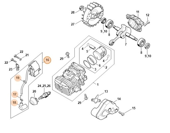Модуль запалювання STIHL 11374001310