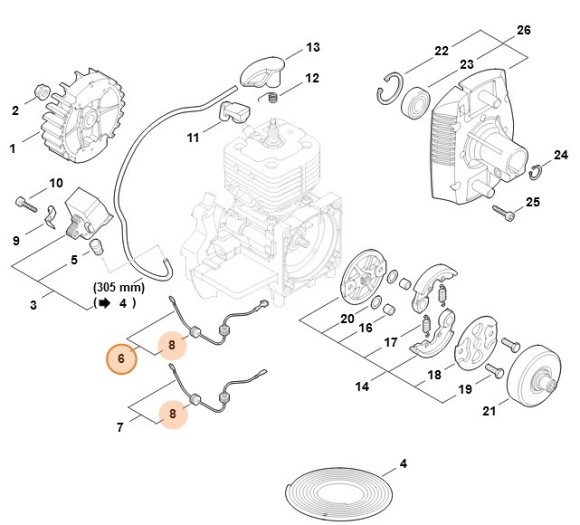 Провід короткого замикання STIHL 41284401101