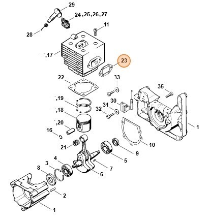 Ущільнення системи випуска STIHL 11151490600