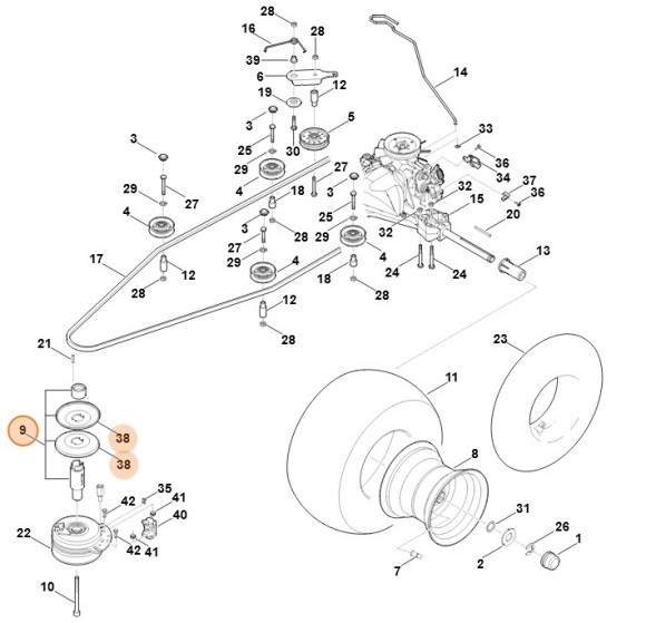 Клиноремінний шків STIHL 61707002531