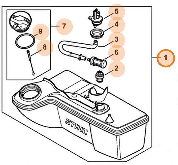 Топливный бак STIHL 42443500407