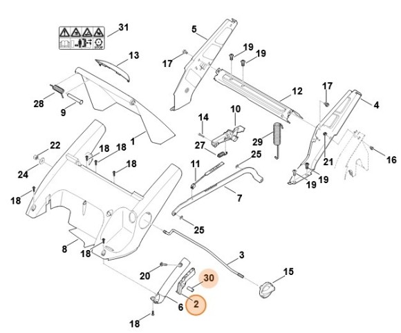 Важіль STIHL 63407007000