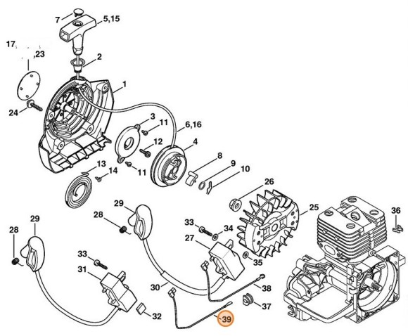 Провід короткого замикання STIHL 41344401100