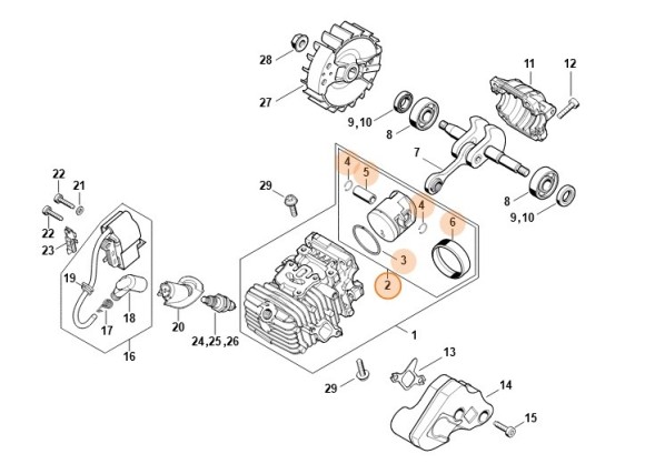 Поршень O 38 мм (11370302012)
