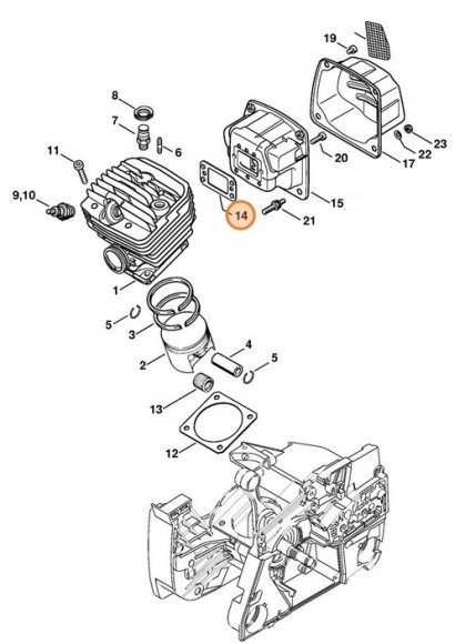 Ущільнення глушника STIHL 11241490601