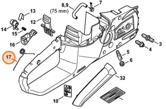 Пружина рычага (12541824500)
