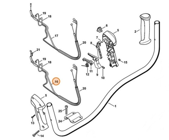 Трос управління дросельною заслонкою STIHL 41441823203