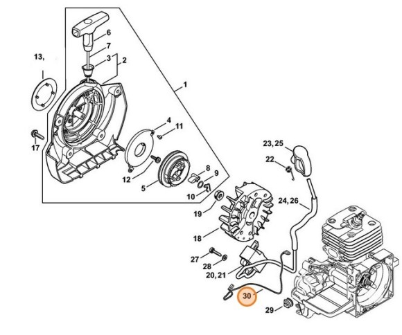 Провід короткого замикання STIHL 41344401102