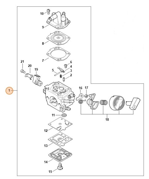 Карбюратор HDA-348A (41481200603)
