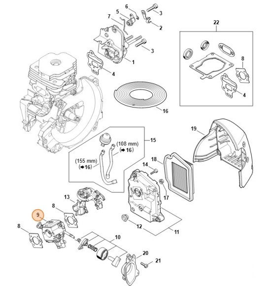 Карбюратор HDA-348A (41481200603)