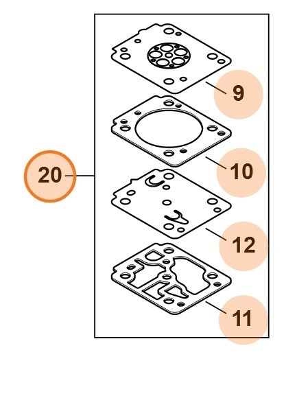 Комплект - Ущільнення та мембрани STIHL Z010003K011
