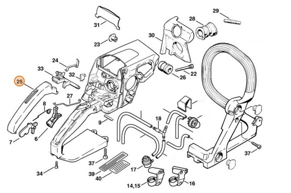 Півкожух рукоятки STIHL 11237910600