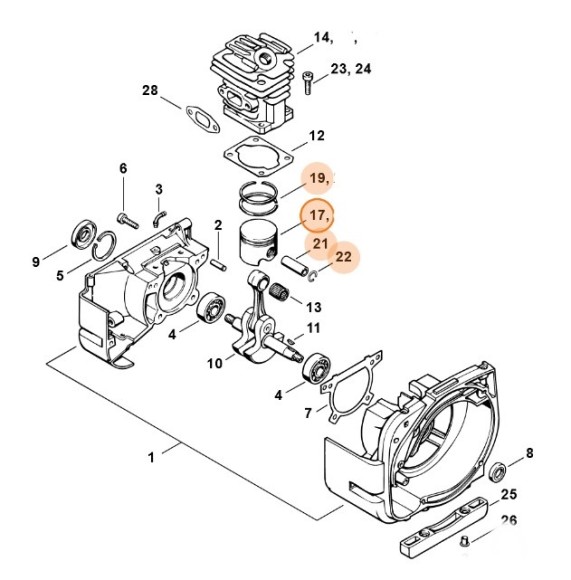 Поршень O 38 мм (41190302003)