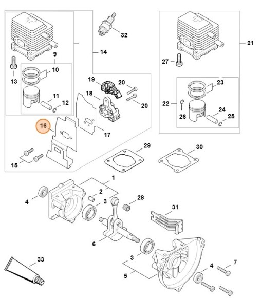 Ущільнення системи випуска STIHL 41371490600