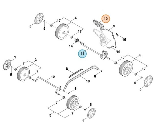 Важіль розчеплення STIHL WA217914800