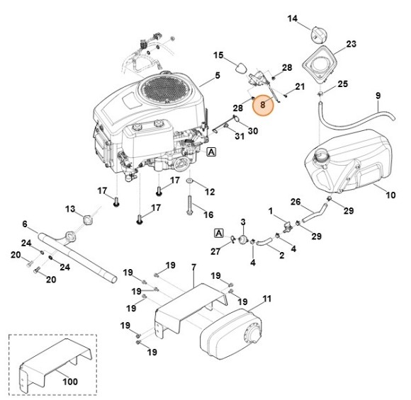 Трос управління дросельною заслонкою STIHL 61401801101