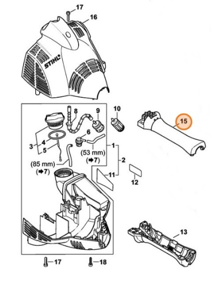 Зажимная накладка – верхняя сторона (41447910902)