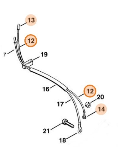 Провід короткого замикання 270 мм STIHL 11254401100