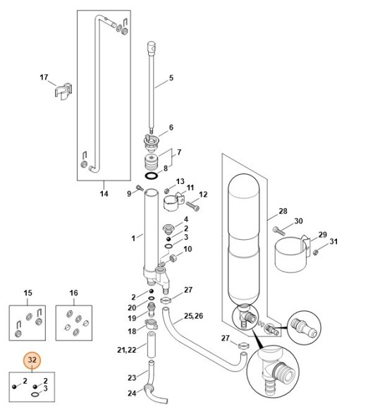 Набір ущільнень - насос STIHL 42470071003