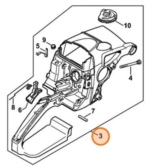 Корпус рукоятки STIHL 11277901008